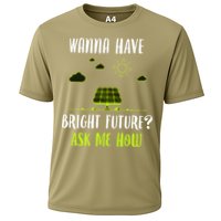 Solar Energy Solar Panels Bright Future Funny Solar Power Cooling Performance Crew T-Shirt