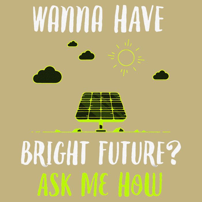 Solar Energy Solar Panels Bright Future Funny Solar Power Cooling Performance Crew T-Shirt