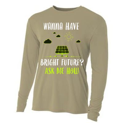 Solar Energy Solar Panels Bright Future Funny Solar Power Cooling Performance Long Sleeve Crew