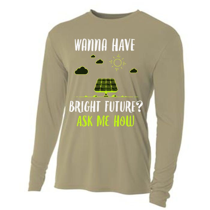 Solar Energy Solar Panels Bright Future Funny Solar Power Cooling Performance Long Sleeve Crew