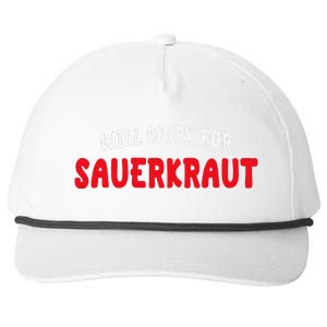 Sauerkraut Enthusiast Sour Cabbage Fermented Vegetable Lover Snapback Five-Panel Rope Hat