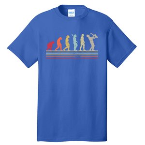 Saxophonist Evolution Saxophone Player Jazz Music Gift Tall T-Shirt