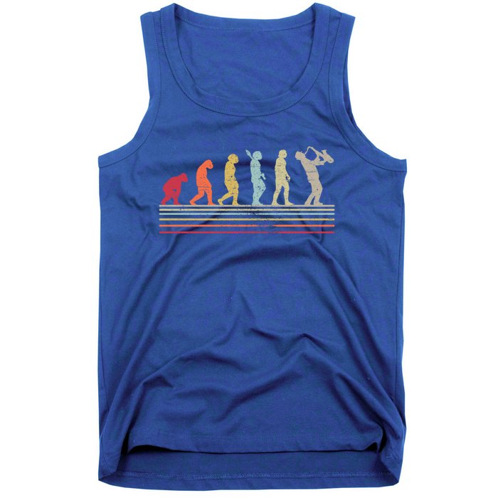 Saxophonist Evolution Saxophone Player Jazz Music Gift Tank Top