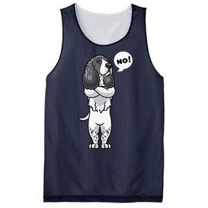 Stubborn English Springer Spaniel Dog Funny Mesh Reversible Basketball Jersey Tank