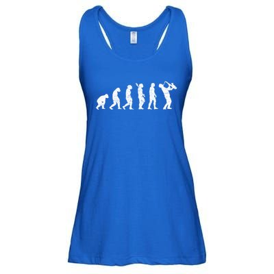 Saxophonist Evolution Saxophone Player Jazz Music Gift Ladies Essential Flowy Tank