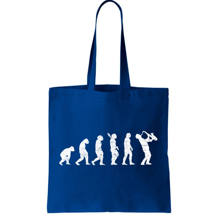 Saxophonist Evolution Saxophone Player Jazz Music Gift Tote Bag