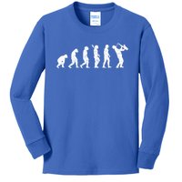 Saxophonist Evolution Saxophone Player Jazz Music Gift Kids Long Sleeve Shirt