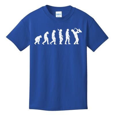 Saxophonist Evolution Saxophone Player Jazz Music Gift Kids T-Shirt