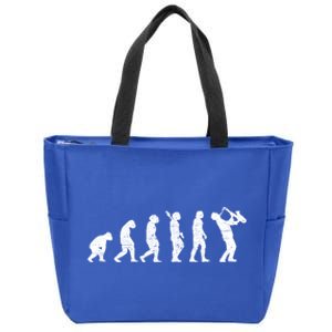 Saxophonist Evolution Saxophone Player Jazz Music Gift Zip Tote Bag