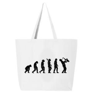 Saxophonist Evolution Saxophone Player Jazz Music Gift 25L Jumbo Tote