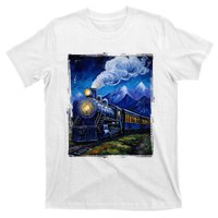 Steam Engine Steam Train Vintage Van Gogh Locomotive T-Shirt