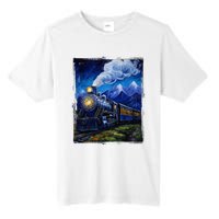 Steam Engine Steam Train Vintage Van Gogh Locomotive Tall Fusion ChromaSoft Performance T-Shirt