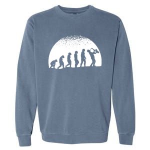 Saxophonist Evolution Saxophone Player Jazz Music Funny Gift Garment-Dyed Sweatshirt