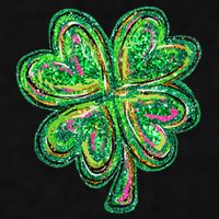 Shamrock Effect St Patricks Day Four Leaf Clover Ladies PosiCharge Tri-Blend Wicking Tank