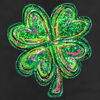 Shamrock Effect St Patricks Day Four Leaf Clover 7 Panel Mesh Trucker Snapback Hat