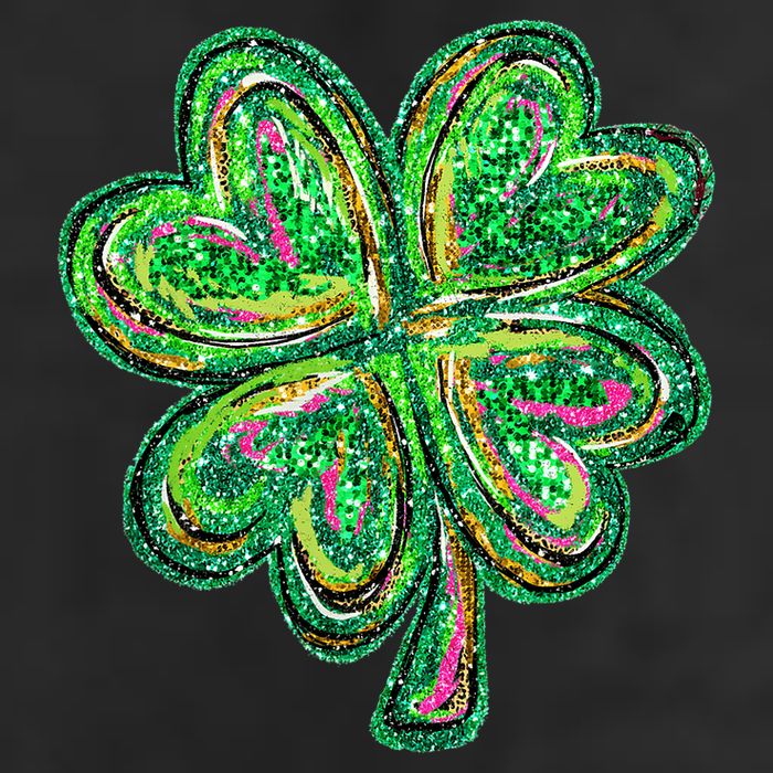 Shamrock Effect St Patricks Day Four Leaf Clover 7 Panel Mesh Trucker Snapback Hat