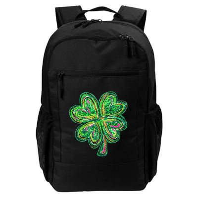 Shamrock Effect St Patricks Day Four Leaf Clover Backpack