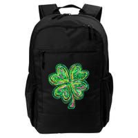 Shamrock Effect St Patricks Day Four Leaf Clover Backpack