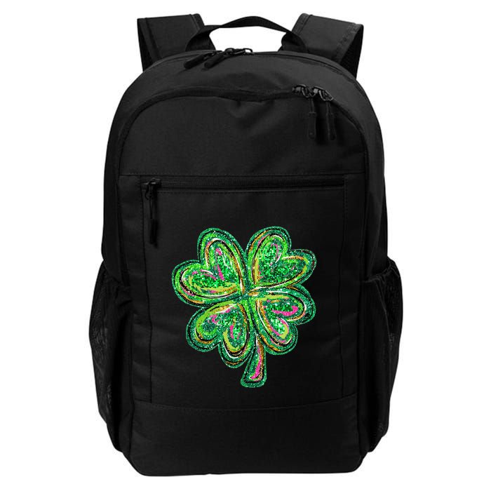 Shamrock Effect St Patricks Day Four Leaf Clover Backpack
