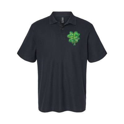 Shamrock Effect St Patricks Day Four Leaf Clover Polo