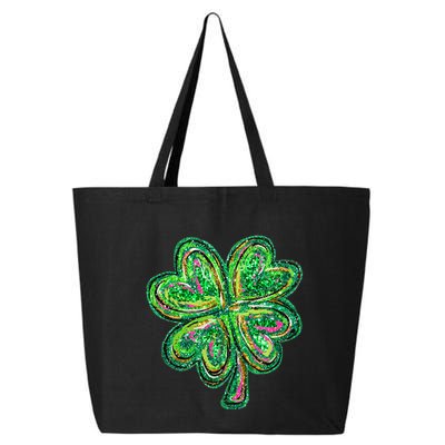 Shamrock Effect St Patricks Day Four Leaf Clover 25L Jumbo Tote