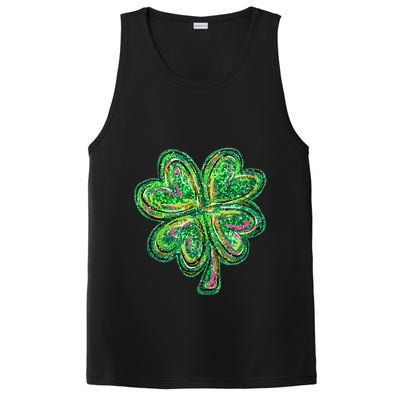 Shamrock Effect St Patricks Day Four Leaf Clover PosiCharge Competitor Tank