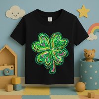 Shamrock Effect St Patricks Day Four Leaf Clover Toddler T-Shirt