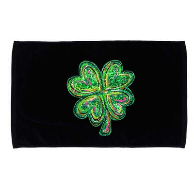 Shamrock Effect St Patricks Day Four Leaf Clover Microfiber Hand Towel