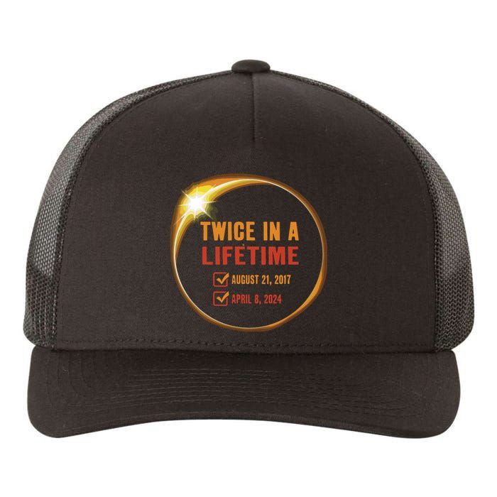 Solar Eclipse Shirts Twice In Lifetime 2024 Solar Eclipse Yupoong Adult 5-Panel Trucker Hat