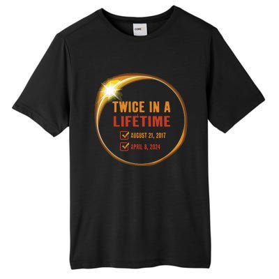 Solar Eclipse Shirts Twice In Lifetime 2024 Solar Eclipse Tall Fusion ChromaSoft Performance T-Shirt