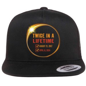 Solar Eclipse Shirts Twice In Lifetime 2024 Solar Eclipse Flat Bill Trucker Hat