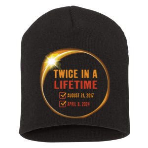 Solar Eclipse Shirts Twice In Lifetime 2024 Solar Eclipse Short Acrylic Beanie