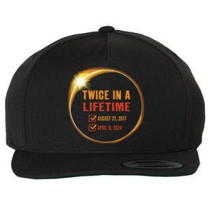 Solar Eclipse Shirts Twice In Lifetime 2024 Solar Eclipse Wool Snapback Cap