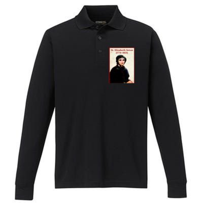 St. Elizabeth Seton Performance Long Sleeve Polo