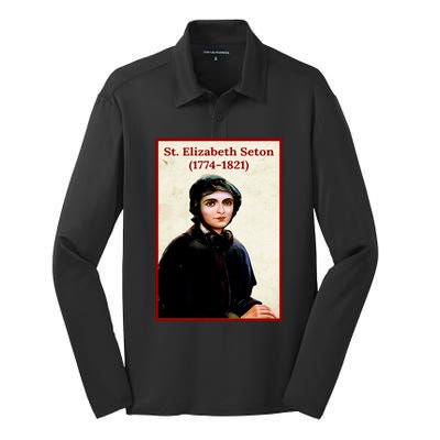 St. Elizabeth Seton Silk Touch Performance Long Sleeve Polo