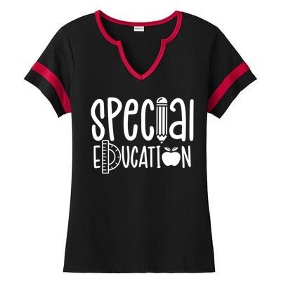 Special Education Sped Awareness Teacher Cute Cute Gift Ladies Halftime Notch Neck Tee