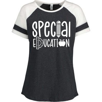 Special Education Sped Awareness Teacher Cute Cute Gift Enza Ladies Jersey Colorblock Tee