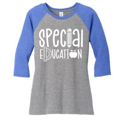 Special Education Sped Awareness Teacher Cute Cute Gift Women's Tri-Blend 3/4-Sleeve Raglan Shirt