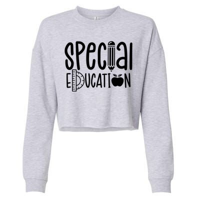 Special Education Sped Awareness Teacher Cute Cute Gift Cropped Pullover Crew