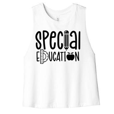 Special Education Sped Awareness Teacher Cute Cute Gift Women's Racerback Cropped Tank