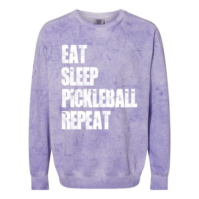 Sports Eat Sleep Pickleball Repeat Lover Gift Colorblast Crewneck Sweatshirt