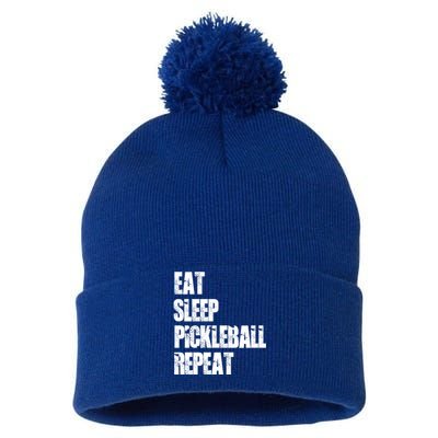 Sports Eat Sleep Pickleball Repeat Lover Gift Pom Pom 12in Knit Beanie