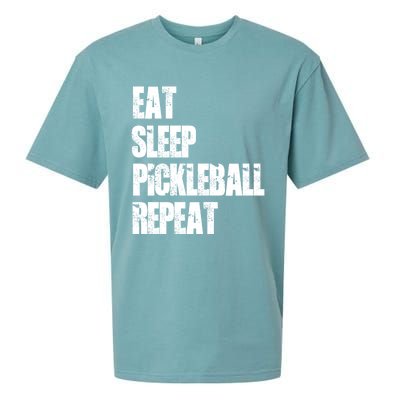 Sports Eat Sleep Pickleball Repeat Lover Gift Sueded Cloud Jersey T-Shirt