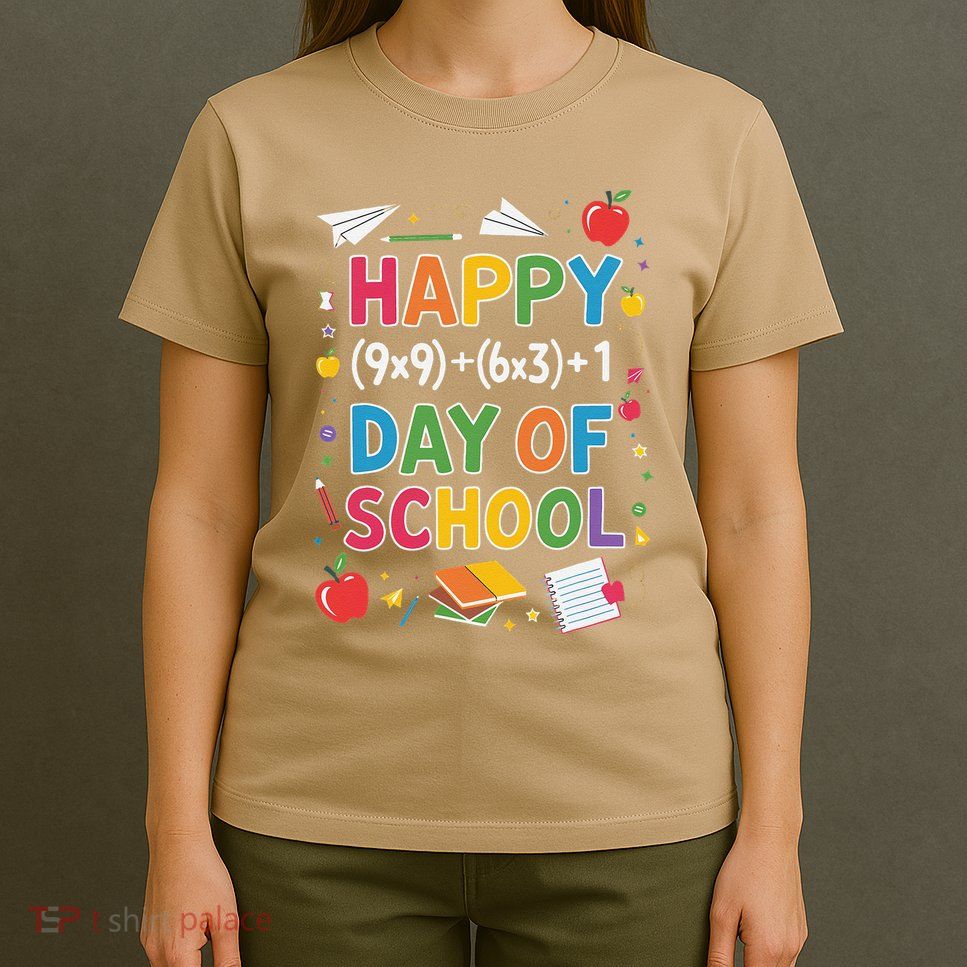 Students Equation Teacher Solving Math 100 Days Of School T-Shirt