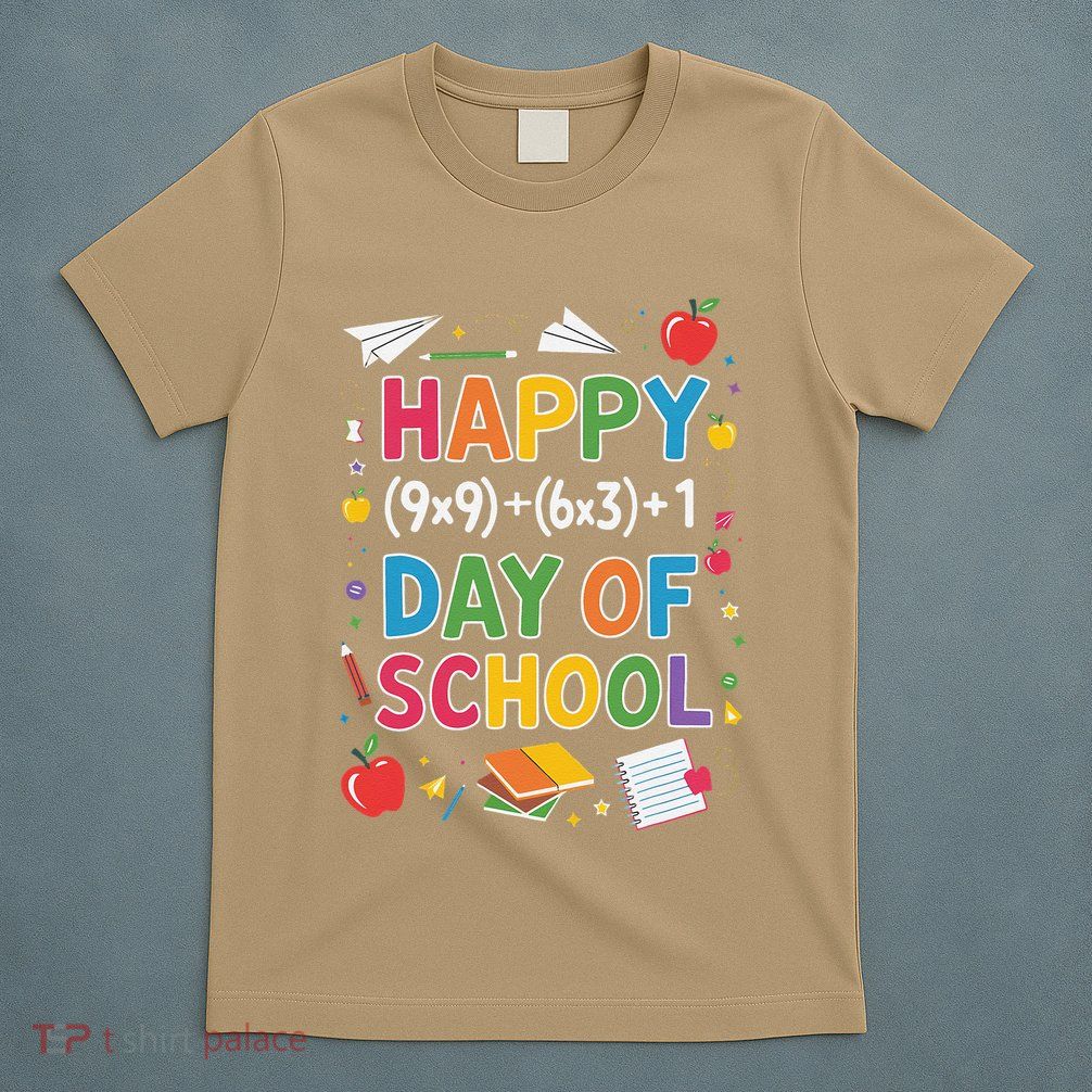 Students Equation Teacher Solving Math 100 Days Of School T-Shirt
