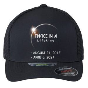 Solar Eclipse Twice In Lifetime 2024 Flexfit Unipanel Trucker Cap