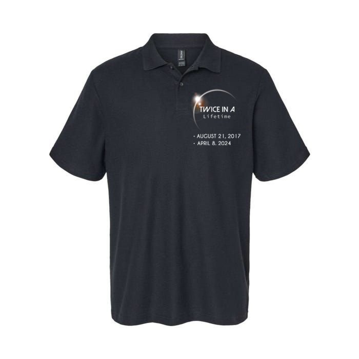 Solar Eclipse Twice In Lifetime 2024 Softstyle Adult Sport Polo