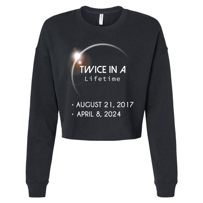 Solar Eclipse Twice In Lifetime 2024 Cropped Pullover Crew