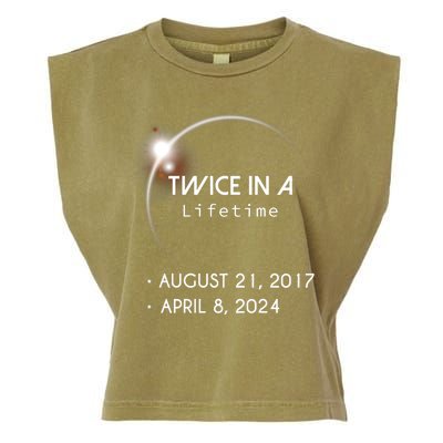 Solar Eclipse Twice In Lifetime 2024 Garment-Dyed Women's Muscle Tee