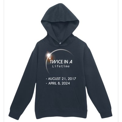 Solar Eclipse Twice In Lifetime 2024 Urban Pullover Hoodie